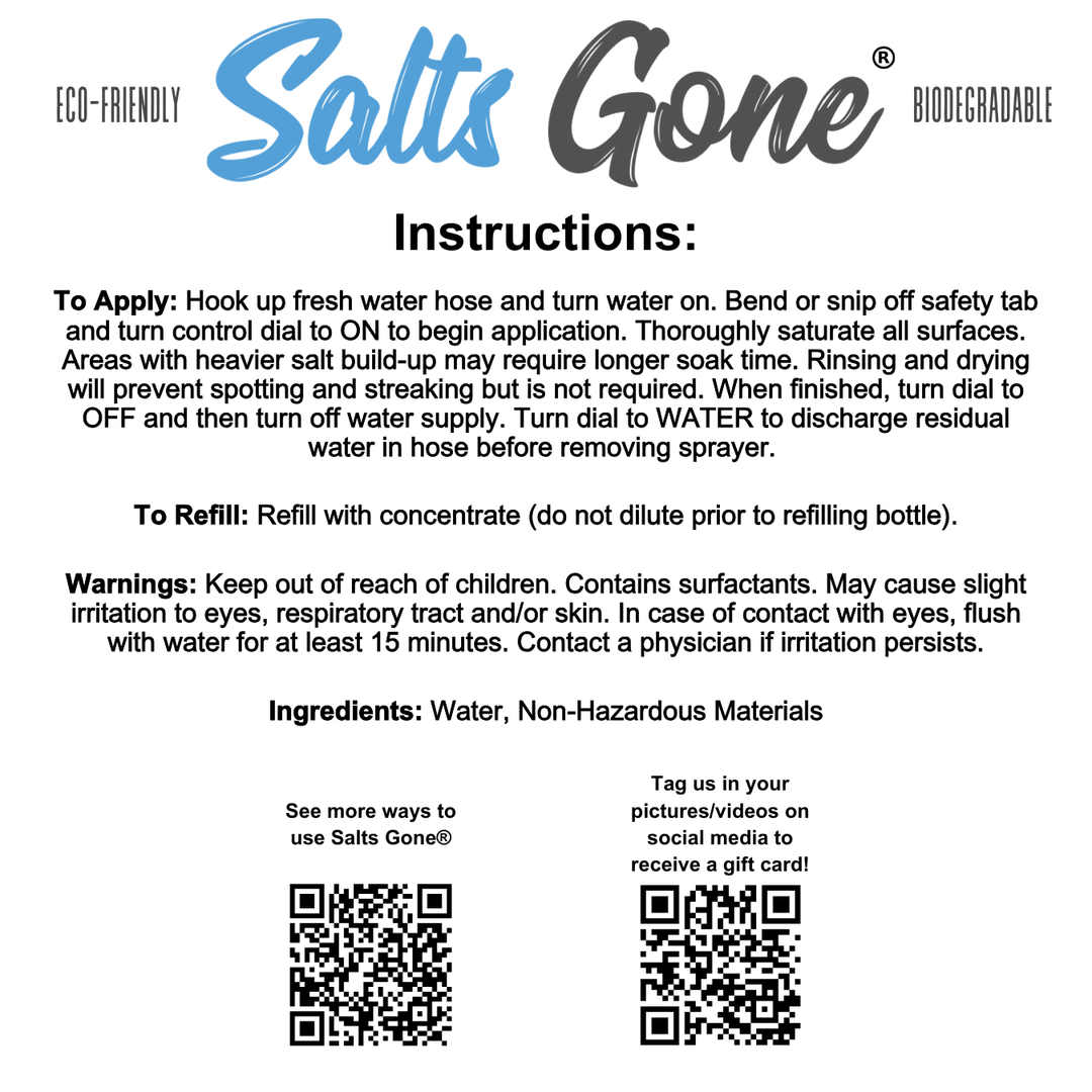 Salts Gone® Hose End Sprayer