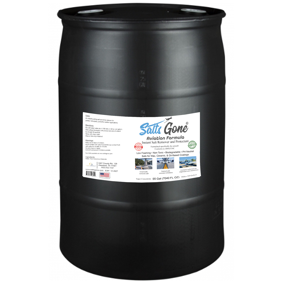 Salts Gone® Aviation Formula 55 Gallon Drum Salts Gone™