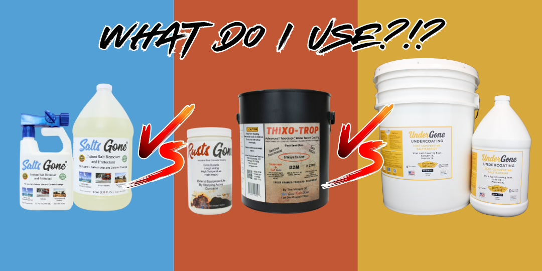 Choosing the Right Corrosion Solution: Salts Gone®, Rusts Gone, Thixo-Trop, and Under Gone™