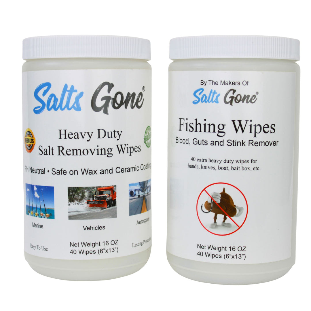 2 Pack Wipes - Salts Gone® and Fishing Wipes