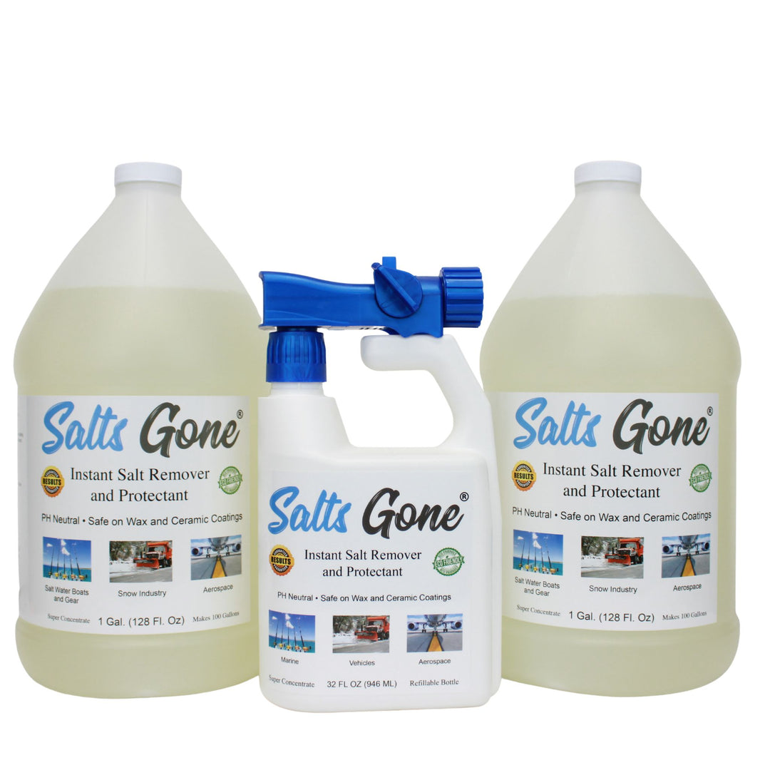 Combination Pack: 2 Gallons Salts Gone® and Hose End Sprayer